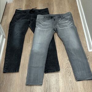 Diesel Black and Gray Men Jeans